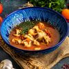 Чучвара ручной лепки с бараниной в мясном бульоне с овощами в Коктейль холл по цене 450