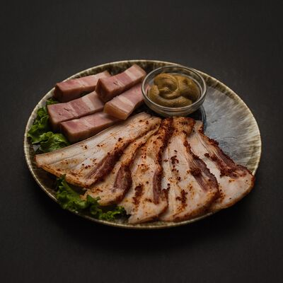 Сало и грудинка по-домашнему с горчицей в Шашлычный дворик по цене 420 ₽