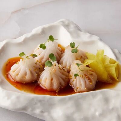 Димсамы с креветкой и соусом понзу в Рыба моя по цене 1100 ₽