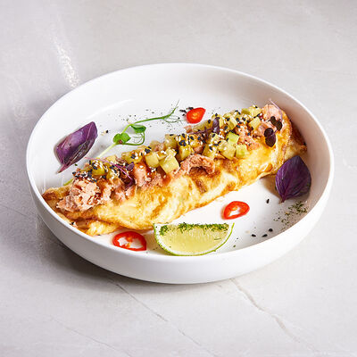 Омлет с томленой кетой и сырным муссом в Sugar Mama по цене 610 ₽