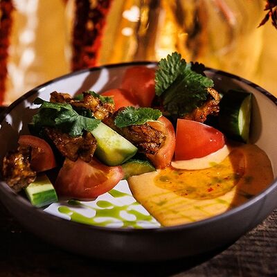 Салат с баклажанами темпура в Потроха по цене 582