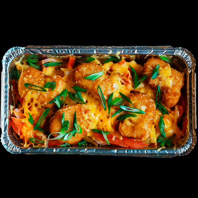 Роял фри с куриными наггетсами в сырном соусе в Big Boss Burger по цене 552 ₽