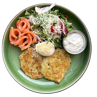 Драники с лососем в Buno по цене 690 ₽