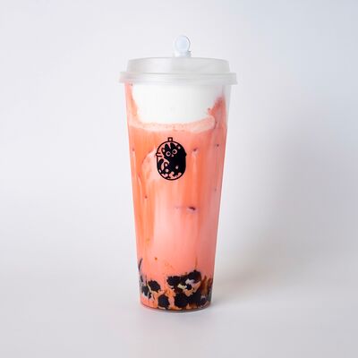 Пьяная вишня латте L в TEE CAT BUBBLE TEA по цене 425 ₽