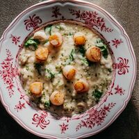 Ризотто с грибами и гребешкомв Lele Kitchen & Wine