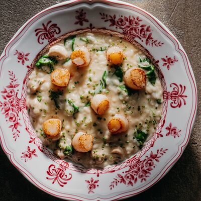 Ризотто с грибами и гребешкомв Lele Kitchen & Wine по цене 1250 ₽