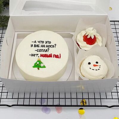 Новогодний бенто-торт 