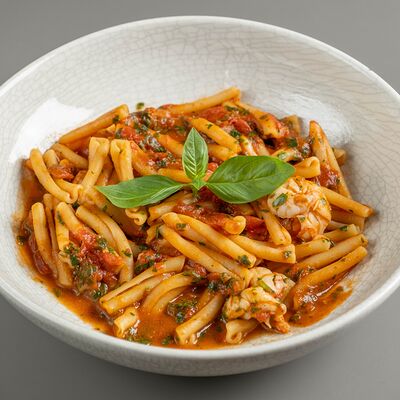 Казаречче арраббьята с креветками в Myst по цене 950 ₽