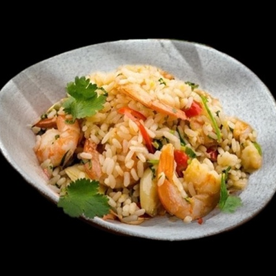 Тяхан с тигровой креветкой в Mario по цене 549 ₽