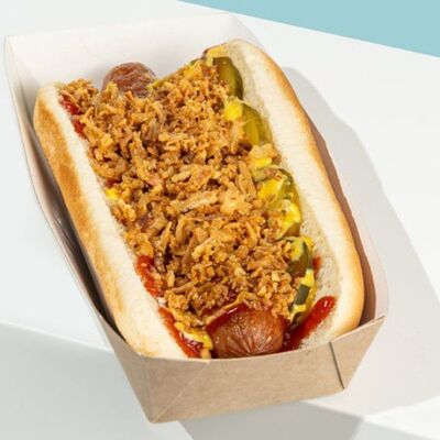 Датский хот-дог со свиной колбаской в Гриль Барс по цене 470 ₽