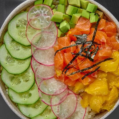 Поке с лососемв 96 азиаток по цене 1000 ₽