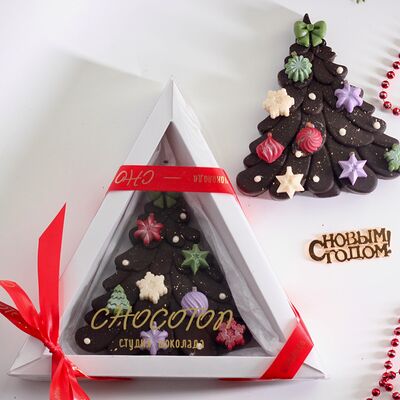 Шоколадная елка с начинкой Нутелла на Новый год в Chocoton по цене 1200 ₽