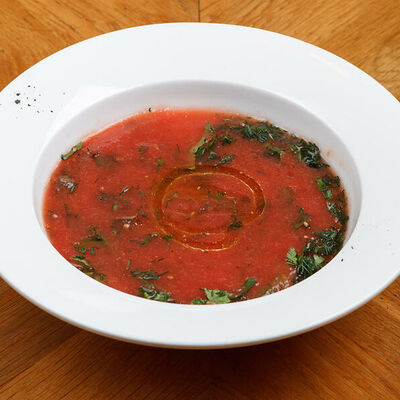 Холодный томатный суп в Хачапури по цене 590 ₽