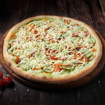 Шаверма D23 Пицца на тонком тесте в Пицца Хаб по цене 594 ₽