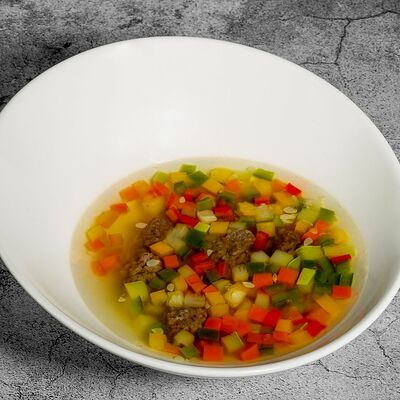 Суп с фрикадельками из мраморной говядины в Cutlet by El Gauchito по цене 950 ₽