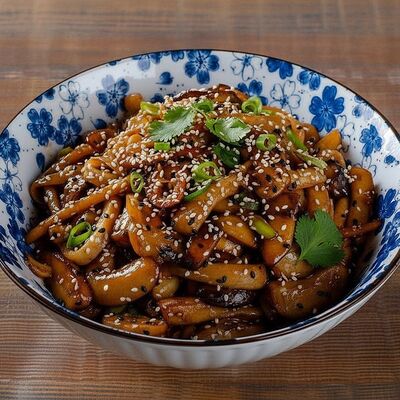 Удон с кальмаром, овощами и грибами шиитаке в Bao по цене 620 ₽