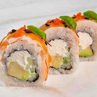 Филадельфия с креветкой в Satoshi Sushi по цене 840 ₽