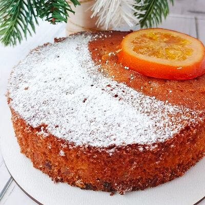 Новогодний рождественский кекс с цукатами и орехами в Премиум торт по цене 1500 ₽