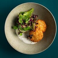 Котлеты из палтуса и креветок в Matteos