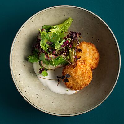 Котлеты из палтуса и креветок в Matteos по цене 980 ₽