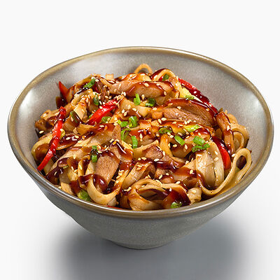 Лапша вок с курицей в Вкус и лосось по цене 550 ₽