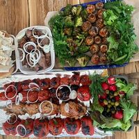 Сет №1 Шашлык с овощами и грибами гриль в Кафе 60