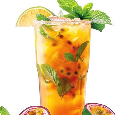 Коктейль Мохито-Маракуйя с косточками в Hotdog Club & Bubble Tea по цене 220 ₽