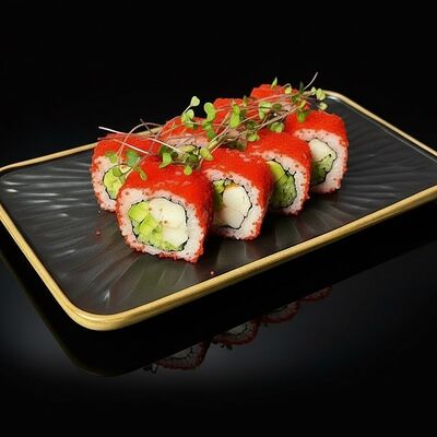 Ролл калифорния с креветкой в Бейкер суши по цене 899 ₽