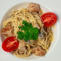 Паста с курицей и грибами в Хачучачу