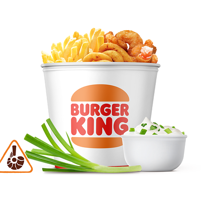 Кинг Букет «Креветки» Сметана и Лук в Бургер Кинг по цене 1030 ₽