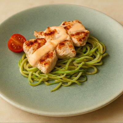 Медальоны из индейки со спагетти из цукини в ШАРОВНЯ 45 по цене 850 ₽