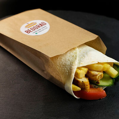 Гирос с курицей по-сербски в Гриль-бар Београд по цене 470 ₽