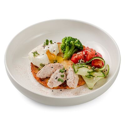 Драник с риетом из тунца в Garden Coffee по цене 619 ₽