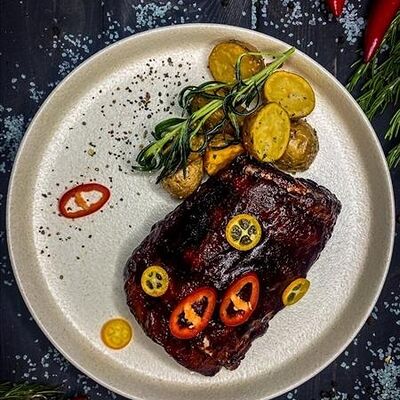 Ребра гриль с картофелем в Малевичи по цене 860 ₽