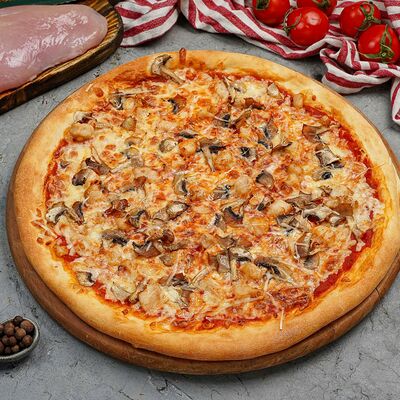 Пицца Куриная с грибами в Рыбин Гуд Sushi Premium по цене 720 ₽