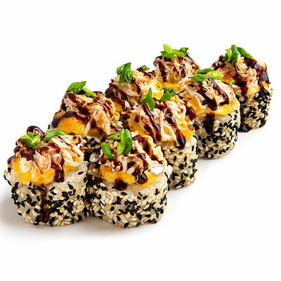 Запеченный Краб в Некруглая пицца и роллы по цене 487 ₽