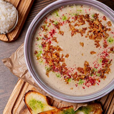 Суп лесные грибы и лук кранш в 9 ярдов по цене 500 ₽