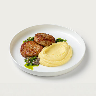 Домашние котлеты из говядины с картофельным пюре в VASILCHUKI Chaihona №1 по цене 790