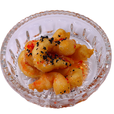 Креветки в темпуре с соусом в GrU seasons по цене 490 ₽