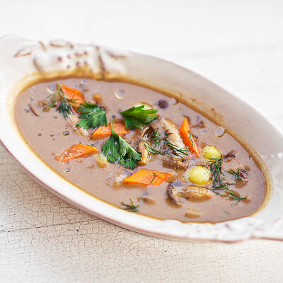 Суп из чёрного хлеба с грибами в Christian по цене 580 ₽