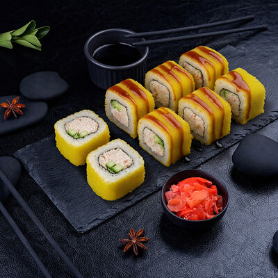 Жареный ролл Аристокраб в Суши даром по цене 412 ₽