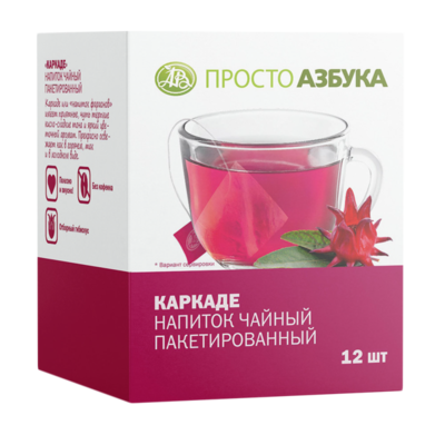 Чай травяной Каркаде пакетированный 12х в Азбука Вкуса Экспресс Меню по цене 196 ₽