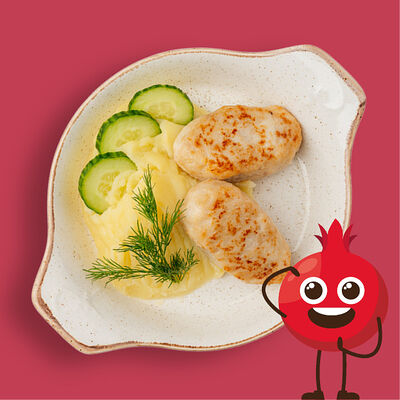 Куриные котлетки с картофельным пюре в Гранат по цене 310