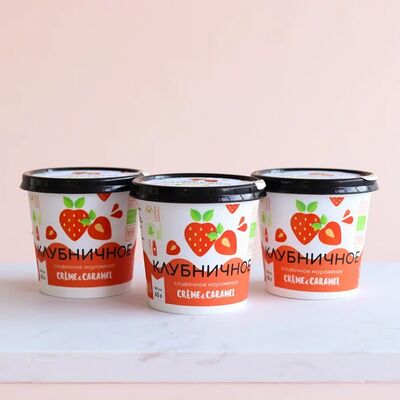 Клубничное в Натуральное мороженое Creme & Caramel по цене 187 ₽