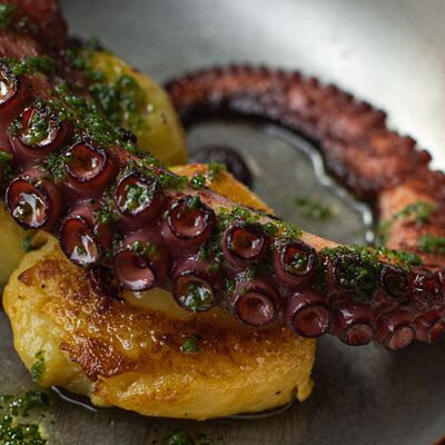 Осьминог по-португальски с картофелем в Padron по цене 2880 ₽