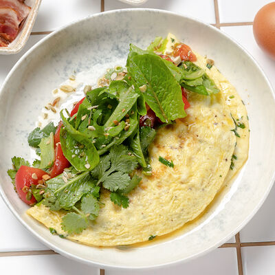 Омлет с томатами и зеленью в М2 Органик Клуб Патриаршие по цене 750 ₽