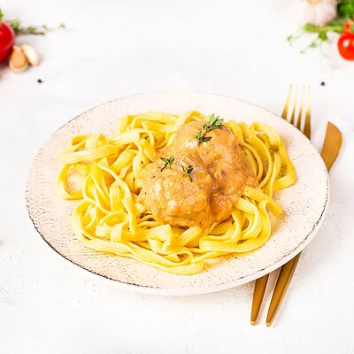 Биточки мясные с итальянской пастой в У Палыча. С пылу, с жару! по цене 397 ₽