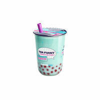 М Голубое молоко с шариками драгон фрукт в Tea funny Bubble tea