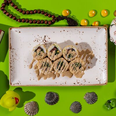 Ролл с салатом кайсо и арахисовой пастой в Сушки на макушке по цене 780