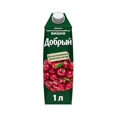 Сок Добрый Яблоко-черноплодная рябина-вишня в Блинная Мастерская «Жили-Были» по цене 295 ₽